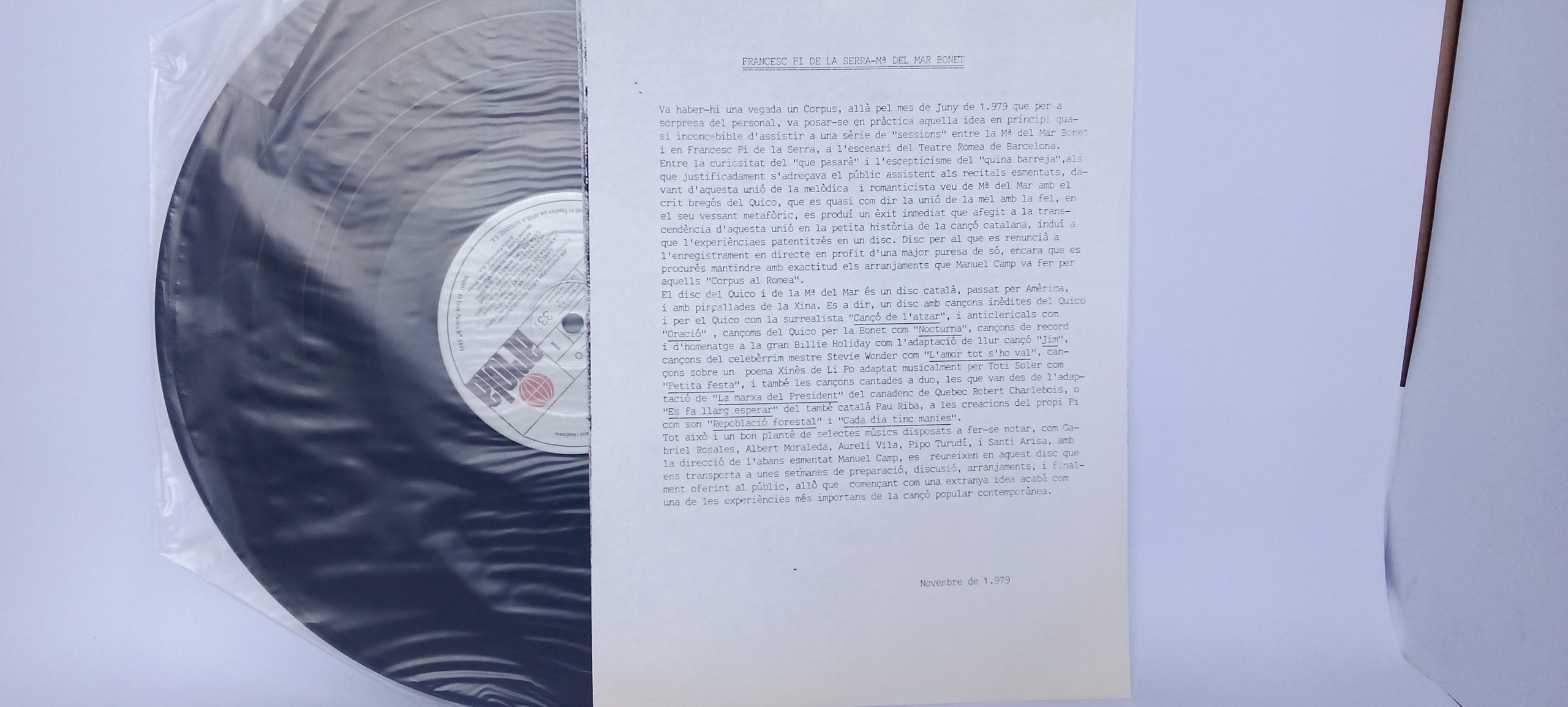 compra venta vinilos usados - segunda mano en Barcelona | Maria Del Mar Bonet Y Francesc Pi De La Serra: Quico - Maria Del Mar