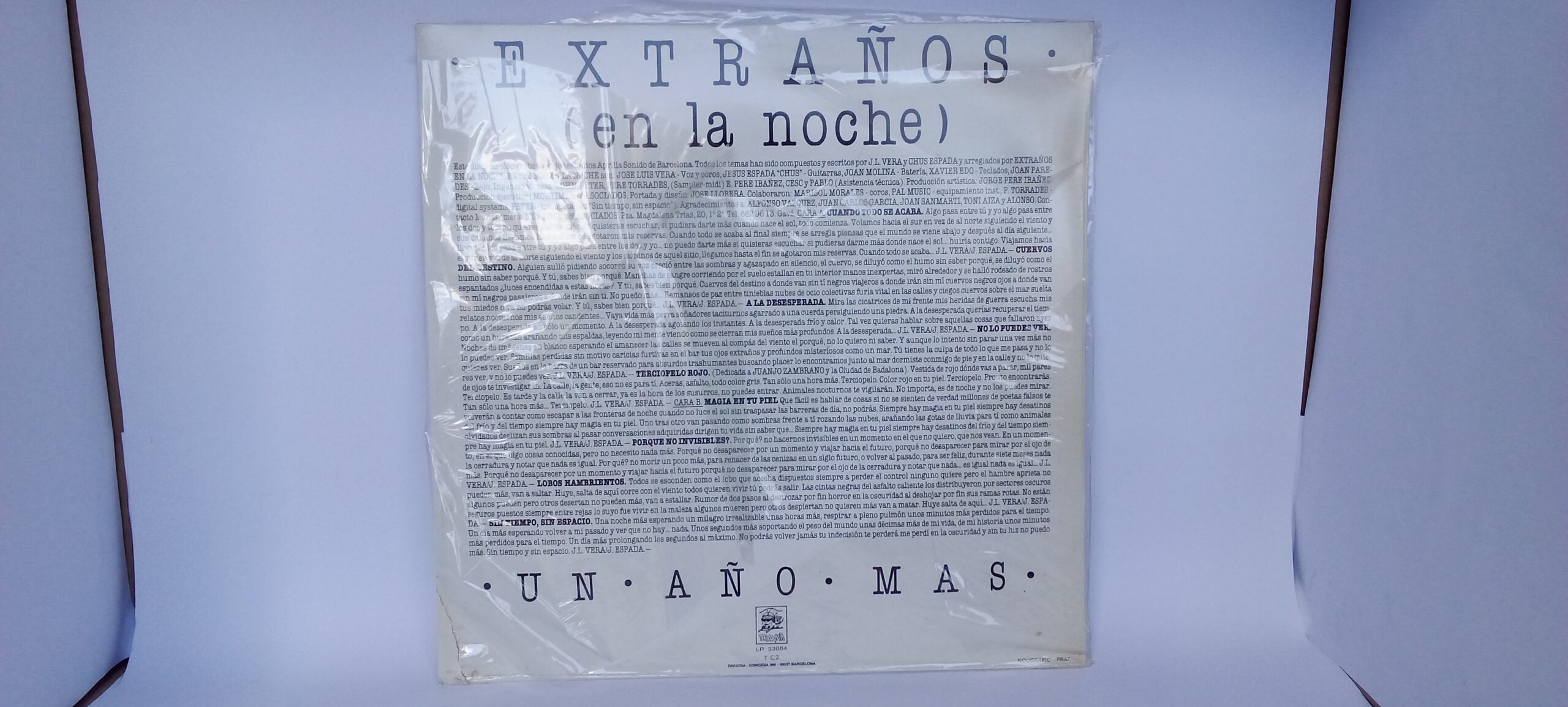Extraños En La Noche: Un Año Más compra venta vinilos segunda mano - compro vinilos Barcelona